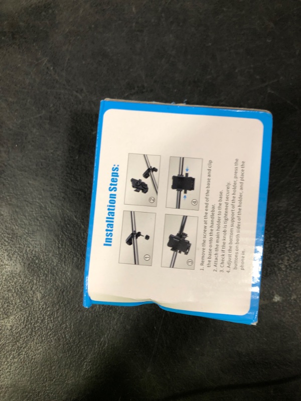 Photo 1 of amzluv Bike Phone Holder Mount, Secure Handlebar Phone Mount Holder for Bike and Motorcycle, Suitable for iPhone and 4.5-6.8" Smartphones, Black