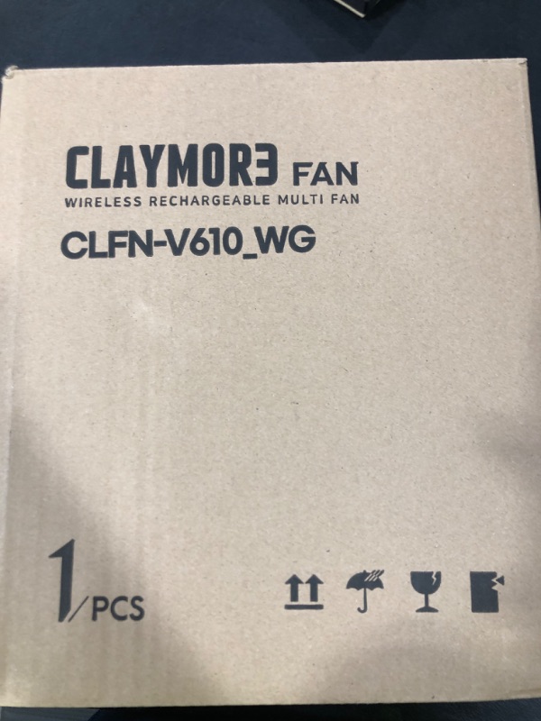 Photo 1 of Claymore Portable Fan V600+ (Warm Gray) - Portable, Airflow for Outdoors Use & Indoor Living Room, Desk, Table Fan. Super Quiet, USB-C Charging, Long-Lasting Battery, Includes Storage Case.