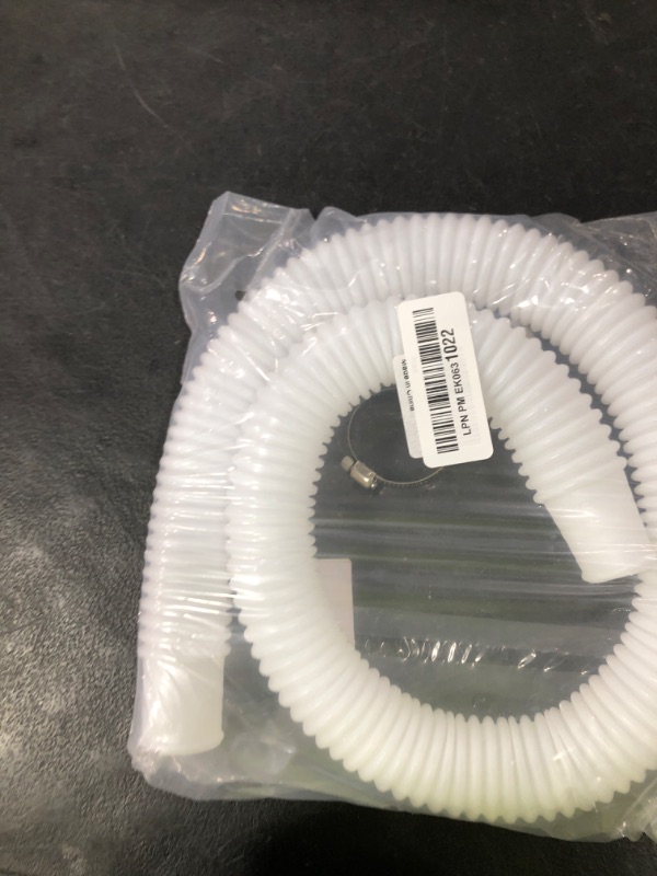 Photo 1 of 1-1/4" x 3ft Pool Hose for Above Ground Pools, 1.25" Pool Skimmer Hose Replacement Compatible with Intex, Coleman, Summer Waves, Bestway, Hayward Sand Filter Pumps Return Suction Pipe, White (1 Pack)