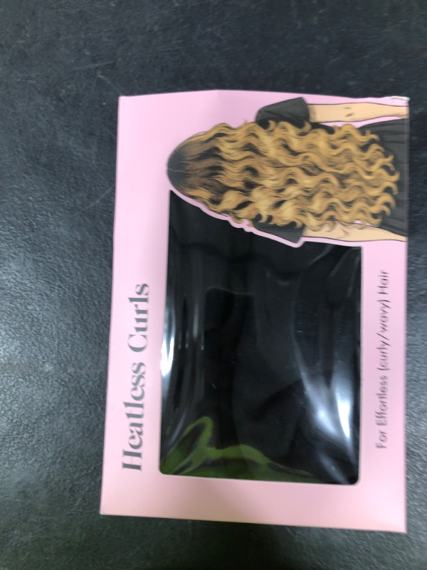 Photo 1 of Velvet Overnight Heatless Curls,No Heat Hair Curlers to Sleep in, Soft Heatless Curling Ribbon Set with Clip Hair Rollers for Blowout Look Long Hair(Black)