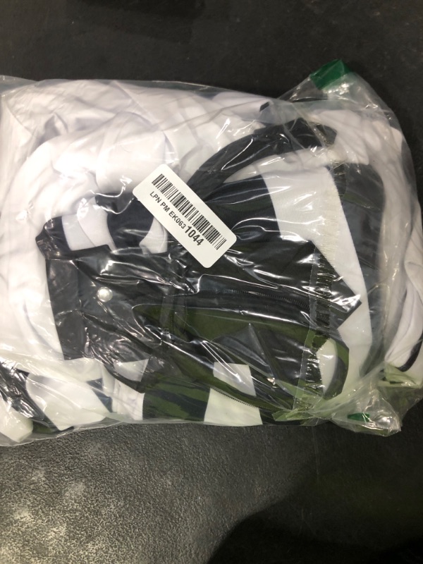 Photo 1 of Bleoavre Men's Black and White Striped Suit Cosplay Halloween Costume (Black White, XL)