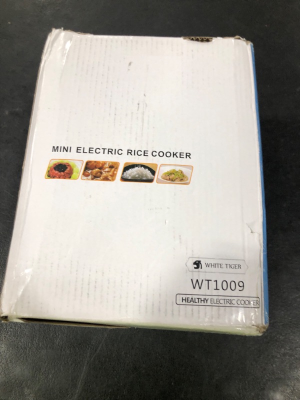 Photo 1 of 1.0L Mini Rice Cooker,WHITE TIGER Portable Travel Steamer Small,15 Minutes Fast Cooking, Removable Non-stick Pot, Keep Warm, Suitable For 1-2 People - For Cooking Soup, Rice, Stews & Oatmeal