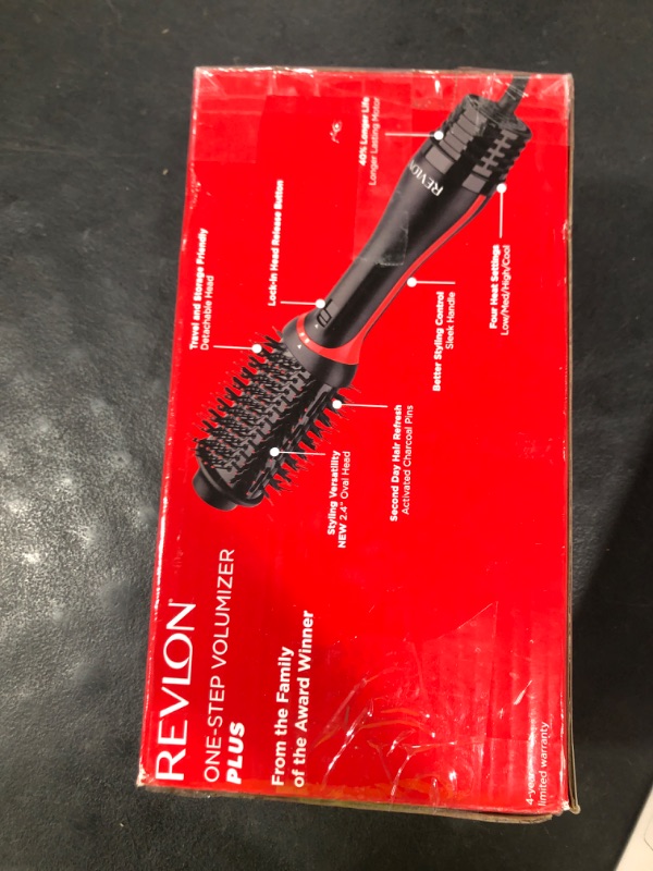 Photo 1 of REVLON One Step Volumizer PLUS Hair Dryer and Styler | More Volume, Less Damage, and More Styling Control for Easy and Fast Salon-Style Blowouts, Plus Travel Friendly (Black)