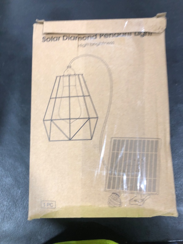 Photo 1 of intelamp Solar Pendant Lights Indoor Outdoor, 4000mAh Gazebo Shed Chandeliers with Remote Dust to Dawn Mode 16.4Ft Hanging Lighting Interior for Outside Barns Toolsheds Chicken Coop