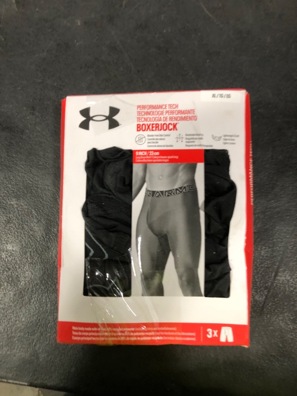 Photo 1 of Under Armour Men's Multi-Pack Performance Tech Long-Leg Boxer Brief, 9" Inseam, All-Day Comfort
