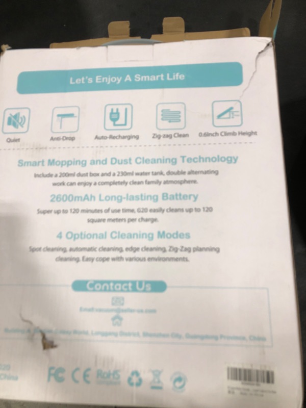 Photo 1 of Kilgone Robot Vacuum and Mop Combo 2300Pa for Pet Hair | Robotic Vacuum Cleaner with WiFi/Alexa/App | Auto Recharge & Tangle-Free | Ultra-Slim Quiet 2.8" for Hard Floors, Low-Pile Rugs