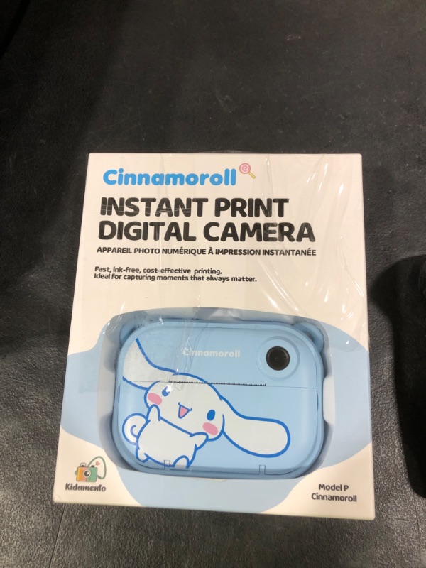 Photo 1 of Cinnamoroll Instant Print Kids Digital Camera & Video Camcorder with Selfie Camera by Kidamento, Scavenger Hunt Momento Book, 32GB Memory Card - Model P Cinnamoroll
