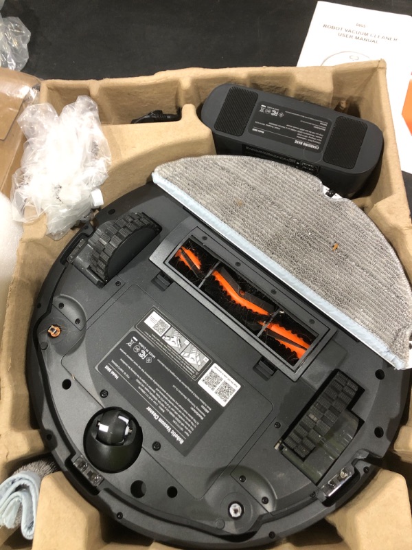 Photo 1 of Robot Vacuum and Mop, Mapping Robotic Vacuums Cleaner with LiDAR Navigation Smart & Strong Suction, WiFi/App/Alexa/Voice Control, Obstacle Avoidance, for Home, Wood/Hard Floors, Pet Hair -Grey