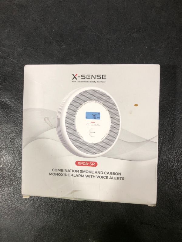 Photo 1 of X-Sense Combination Smoke and Carbon Monoxide Detector with Voice Alerts, Smoke Detector Carbon Monoxide Detector Combo with Replaceable Battery, XP0A-SR, 1-Pack