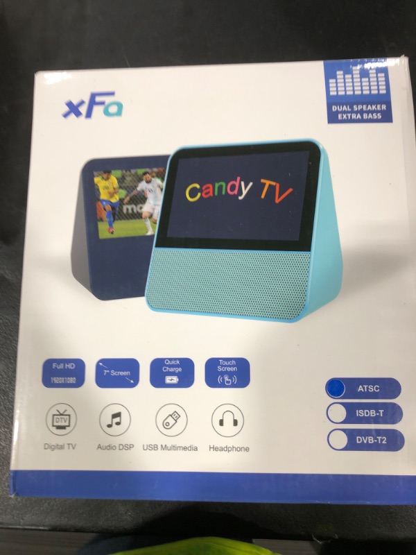 Photo 1 of BlueFire Portable Rechargeable TV, 7" HD 1080P Touch Screen, Digital TV/USB Media Player/Bluetooth Speaker, w/ATSC Tuner Antenna for Home Party Travel