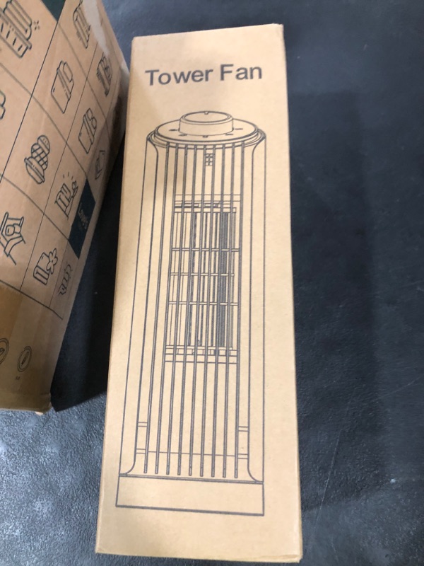 Photo 1 of PNTCK Tower Fan for Bedroom, 23ft/s Quiet Cooling Fan, 70° Oscillating Table Fan for Bedroom, Standing Table Fan with 3 Modes,13 Inch Bladeless fan, Home,Office