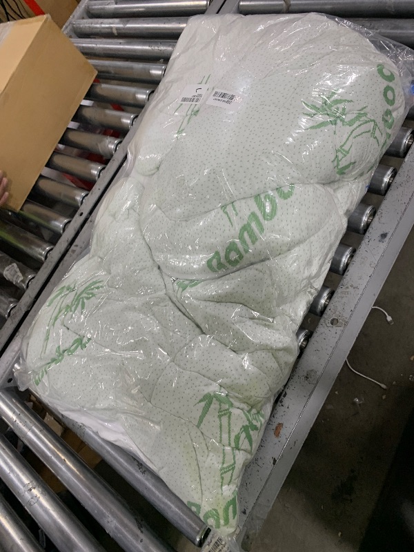 Photo 1 of Ultra Soft Full XL Size Mattress Topper - Viscose Made from Bamboo Pillow Top Mattress Pad for Back Pain Relief - Naturally Cooling for Hot Sleepers, Green
