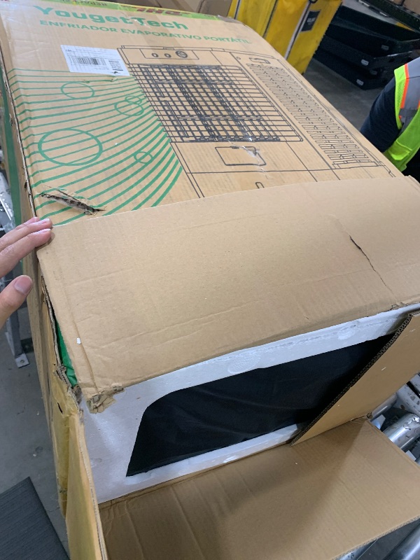 Photo 1 of 37" Evaporative Air Cooler 3000 CFM, 8 Gal Water Tank, 3 Speeds, Oscillating Cools up to 720 Sq. ft, Portable Industrial Swamp Water Cooler for Outdoor Commercial Factory - Gray