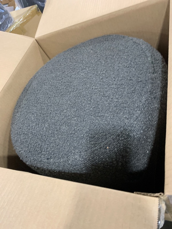 Photo 1 of ZICOTO Beautiful Boucle Pouf Ottoman and Foot Rest - Elevate Your Living Room Decor with Lightweight Comfort and Charm - A Round Modern Foam Filled Foot Stool Perfect to Rest Your Feet