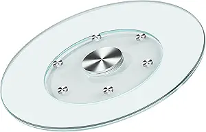 Photo 1 of 31" Large Lazy Susan for Dining Table Kitchen Glass Turntable with Aluminum Alloy Bearing, Smooth Swivel