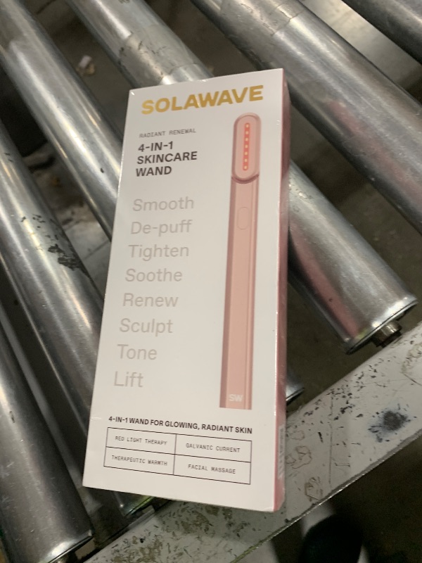 Photo 1 of Solawave 4-in-1 Red Light Therapy Wand for Face & Neck | Beauty Device with Galvanic Current, Massager & Warmth | Anti-Aging, Wrinkle Reduction, Skin Tightening, Depuffing & Rejuvenation (Rose Gold)