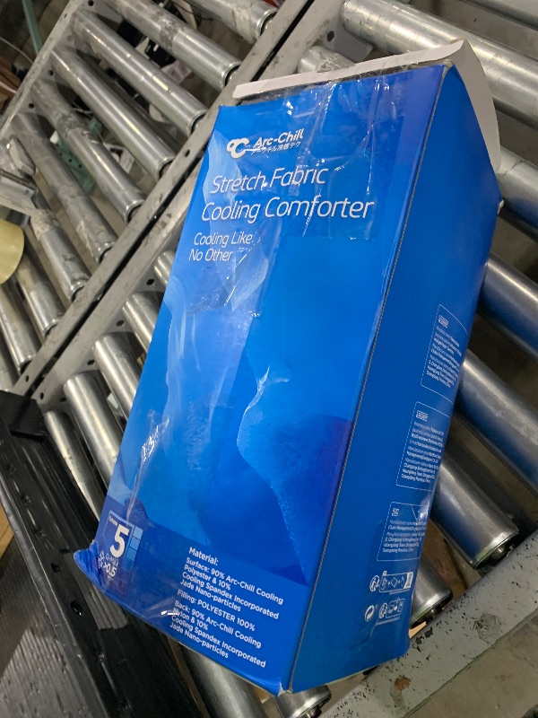 Photo 1 of Elegear Cooling Comforter King Absorbs Body Heat to Keep Cool, Double-Sided Cooling Blanket for Hot Sleepers Arc-Chill Cool Fabric Q-Max>0.5, Lightweight Summer Comforter Cold Blanket, Gradient Blue