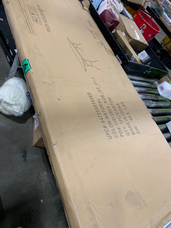 Photo 1 of Offex 6' Rectangular Wood Folding Banquet Table with Clear Coated Finished Top