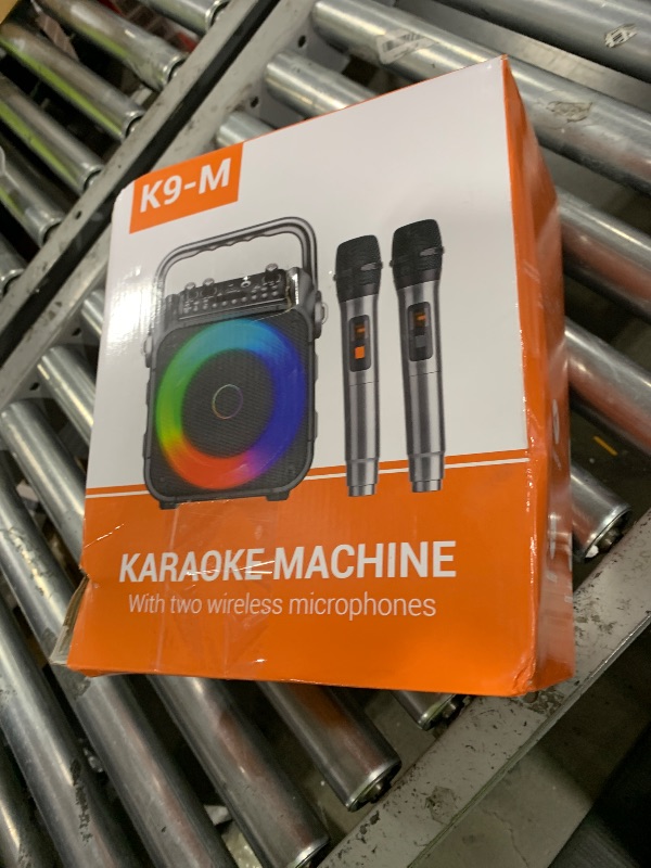 Photo 1 of Karaoke Machine, Portable Bluetooth Speaker with 2 Wireless Microphones for Adults & Kids with Lights, Karaoke Microphone with PA System Supports USB/TF/REC/FM/AUX for Home Party Home System Packages
