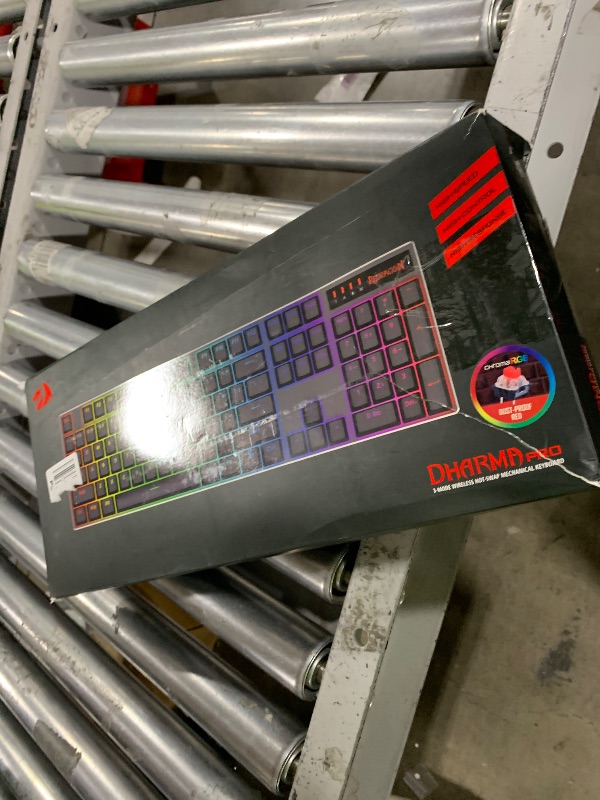 Photo 1 of Redragon K556 PRO Upgraded Wireless RGB Gaming Keyboard, BT/2.4Ghz Tri-Mode Aluminum Mechanical Keyboard w/No-Lag Connection, Hot-Swap Linear Quiet Red Switch