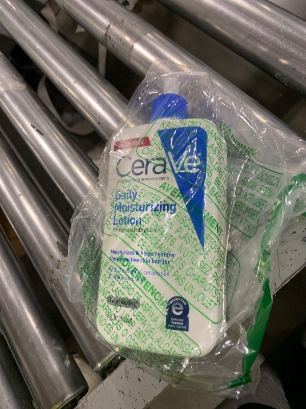 Photo 1 of CeraVe Daily Moisturizing Lotion for Dry Skin, Body Lotion & Face Moisturizer with Hyaluronic Acid and Ceramides, Daily Moisturizer, Fragrance Free, Oil-Free, 19 Ounce