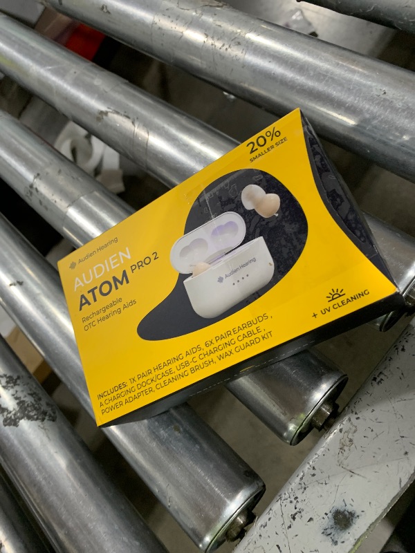 Photo 1 of Audien ATOM PRO 2 Wireless Rechargeable OTC Hearing Aid, Premium Comfort Design and Nearly Invisible