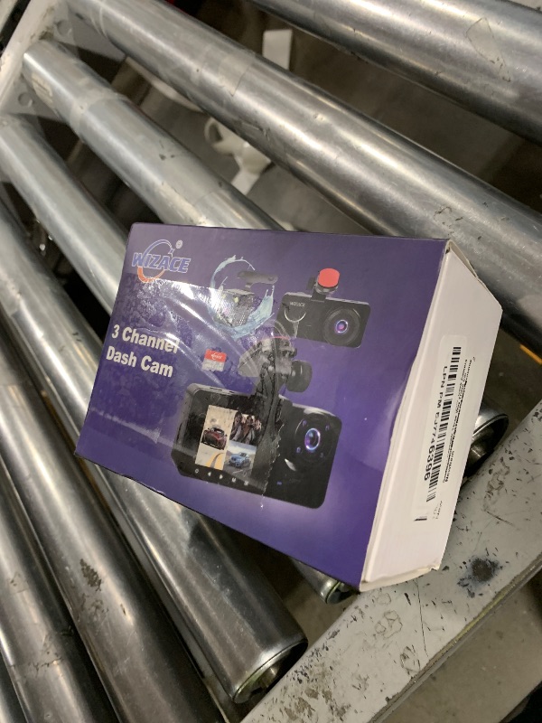 Photo 1 of 3 Channel Dash Cam Front and Rear Inside with 64GB Card, WIZACE1080P Dash Camera for Cars, Dashcam Three Way Triple Car Camera with IR Night Vision, Loop Recording, G-Sensor, HDR, 24 Hours Recording