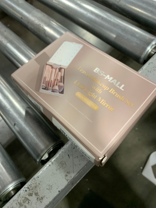 Photo 1 of BS-MALL Makeup Brushes Foundation Powder Concealers Eye Shadows Makeup Set with LED light Mirror 14 Pcs Mini Makeup Brushes (APINK)