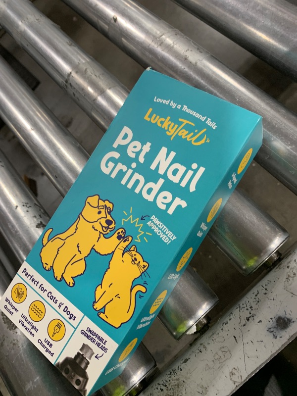 Photo 1 of LuckyTail Pet Nail Grinder for Dogs and Cats - Super Quiet and Low Vibration Electric Dog Nail Grinder with 2 LED Lights - USB Rechargeable and Cordless - 2 Speeds - Small to Large Pets