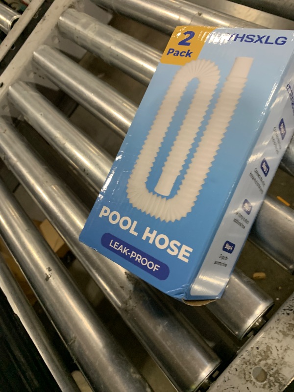 Photo 1 of Pool Hoses for Above Ground Pools, 1.25 x 51 Inch Hose for Filter Pump, Compatible with Filter Pump 607, 637 (2 Hoses + 4 Metal Clamps)