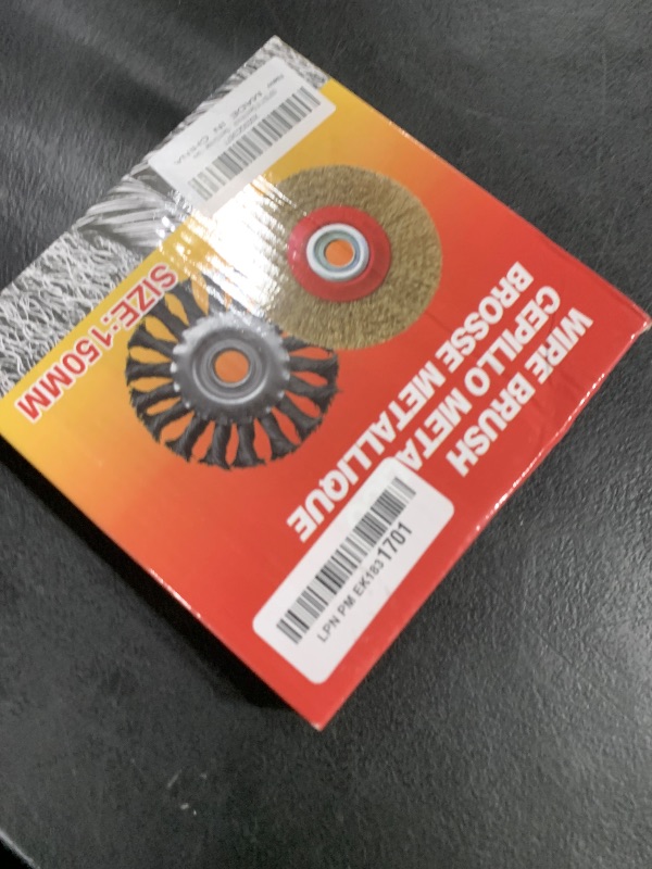 Photo 1 of OSFTBVT 6in Wire Wheel Brush for Bench Grinder, Coarse Crimped Steel Wire 0.012" with 1/2" & 5/8" Arbor for Rust Removal - 1pack