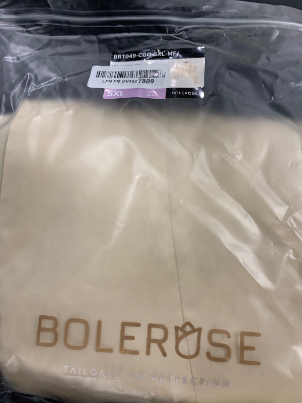 Photo 1 of BOLEROSE Formal Long Sleeve Satin Bolero Shrug Occasion Jacket (Champagne, US 20)