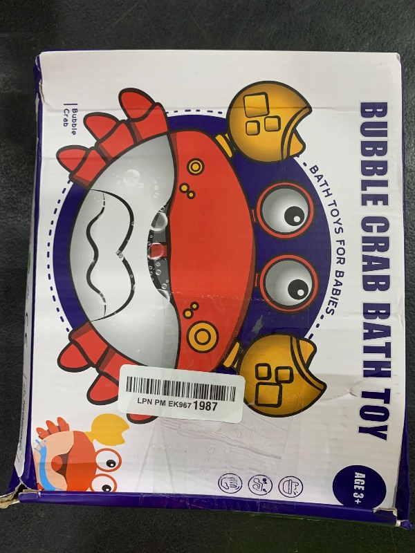 Photo 1 of Crab Bath Toys for Toddlers 1-3 2-4 Bathtub Bubble Maker with Music Automatic Kids Bathtub Bubble Machine Baby Bath Toys for Infants 6-12 12-18 Months Birthday Gifts for 1 2 3 Year Old Boys Girls