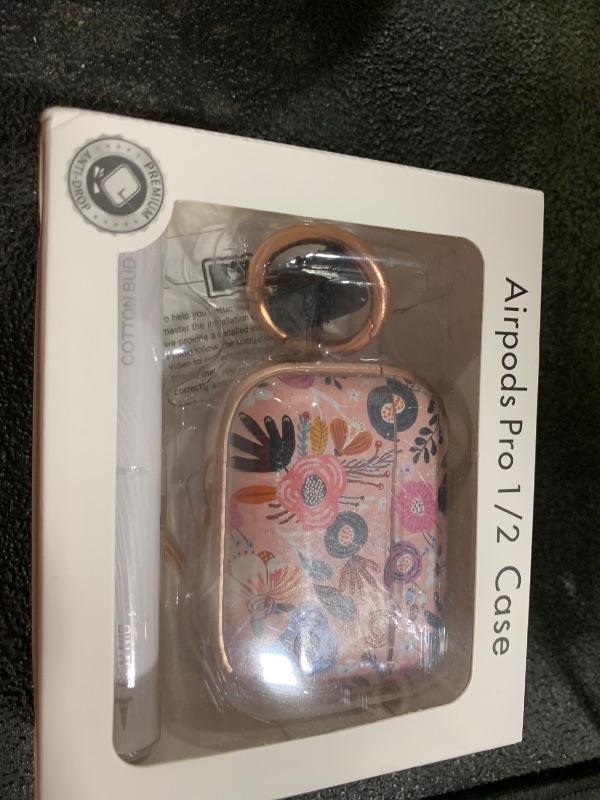 Photo 1 of Inesore for AirPods Pro 2nd Generation Case Cover with Lock, Flowers Cute AirPod Pro 2 Case Hard iPod Pro Cases for Women Girls with Cleaner Kit for AirPod Pro Cases (2023 USB-C /2022/2019) - Pink