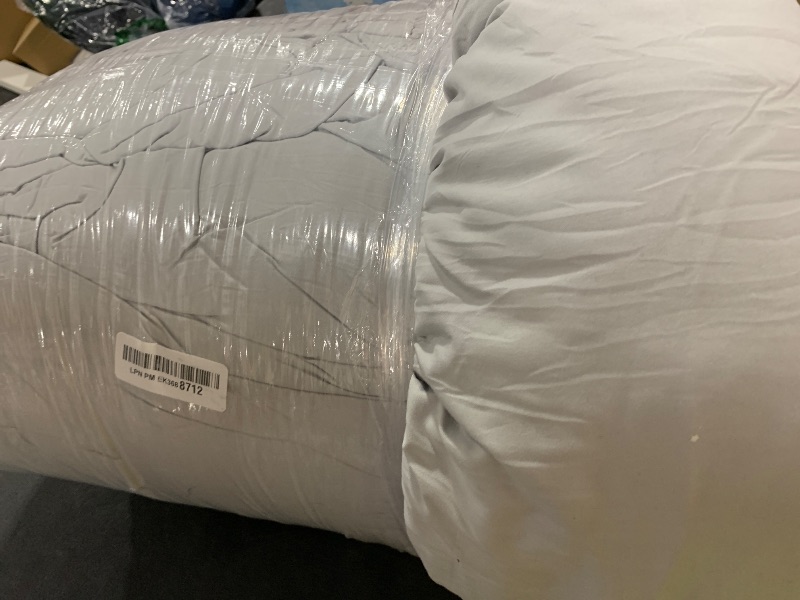 Photo 1 of Litanika Oversized King Size Comforter Set with Sheets Light Grey - 7 Pieces Bed in a Bag Oversized King Boho Tufted Complete Bedding Sets with Comforter, Sheets, Pillowcases & Shams