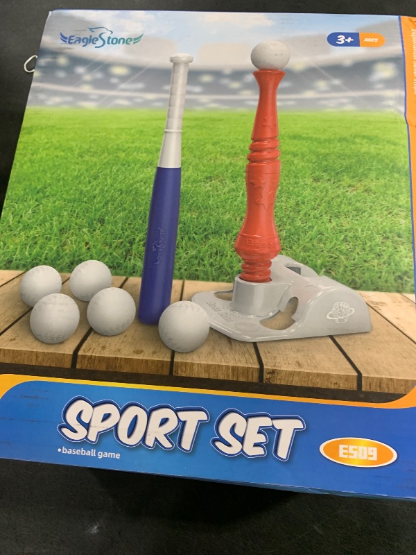Photo 1 of EagleStone T Ball Sets for Kids 3-5, 5-8, Tee Ball Set for Toddlers, Baseball Outdoor Toy Includes 6 Large Balls, Adjustable Teeball Batting Tee, Tball Games for Boys & Girls, Kids Ages 3-12 Years