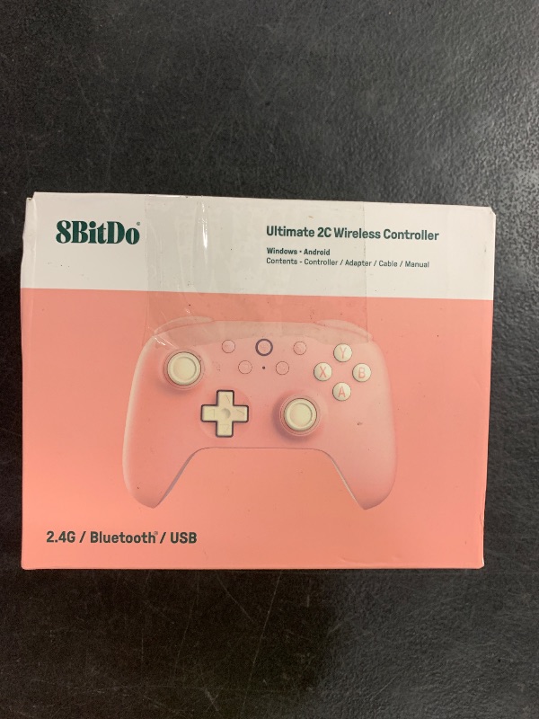 Photo 1 of 8BitDo Ultimate 2C Wireless Controller for Windows PC and Android, with 1000 Hz Polling Rate, Hall Effect Joysticks and Triggers, and Remappable L4/R4 Bumpers (Peach)