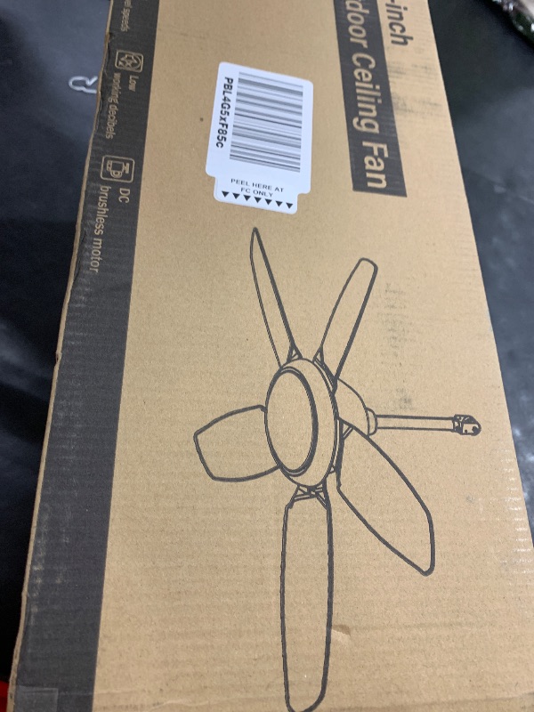 Photo 1 of Fanbulous 42 Inch Waterproof Outdoor Ceiling Fan with Lights and Remote,IP65 Hanging Gazebo Fan with 3CCT 6-Speed DC Motor,Black Wet Rated Plug in Ceiling Fan with Cord for Patios Porch Pergola
