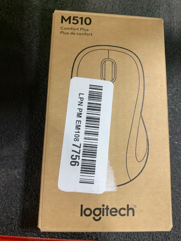 Photo 1 of Logitech M510 Wireless Mouse, Mouse for Laptop and PC with USB Unifying Receiver, Programmable Buttons - Graphite