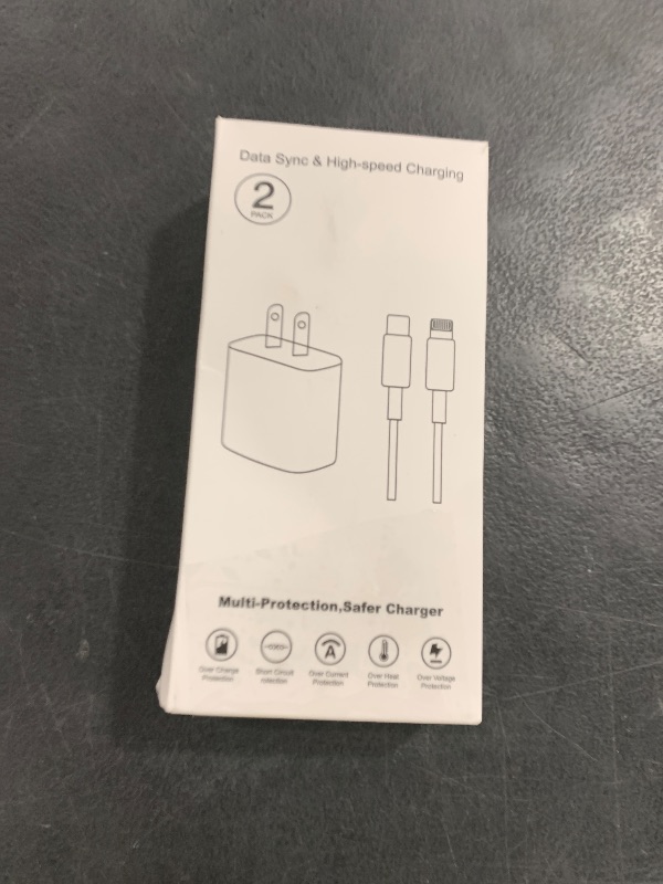 Photo 1 of Fast iPhone Charger, Quick 10Foot USBC Wall Charger Phone Charge 2Pack 20W PD USB C Fast Charger Block + 10FT Lightning Fast Charging Cable for iPhone 14/Pro/Pro Max/Plus/13/12/11/XS/XR/X/SE2022/iPad
