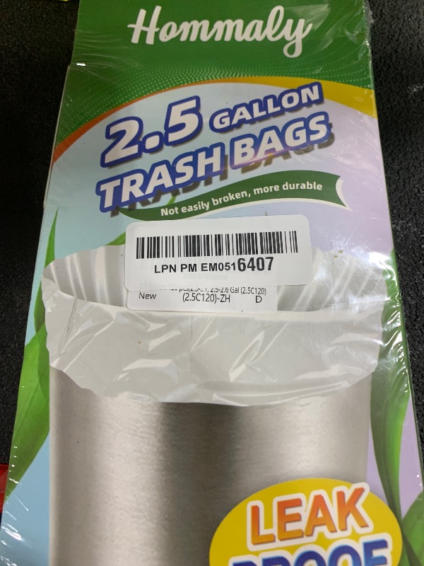 Photo 1 of 2.5 Gallon 120 pcs(2.5-2.6 Gal) Small Clear Trash Bags, Strong 2.5 Gallon 2.6 Gallon Garbage Bags, Bathroom Trash Can Bin Liners,Mini Bags Waste Basket Liner,Fit 6-10 Liter, 2.5-2.6 Gal (2.5C120)