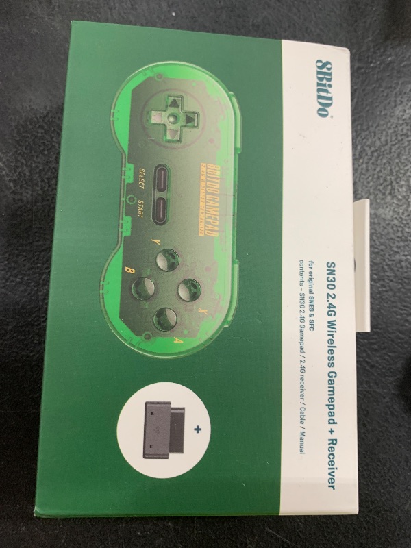 Photo 1 of 8Bitdo SN30 2.4G Wireless Gamepad for Original SNES/SFC (Jade Green Edition)