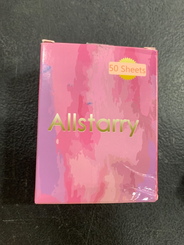Photo 1 of Allstarry 1200pcs (50 Sheets) Adhesive Tabs Ultrathin Waterproof Breathable Double-Sided Jelly Nail Sticker Super Sticky False Nail Glue Sticker Transparent Flexible for Manicure
