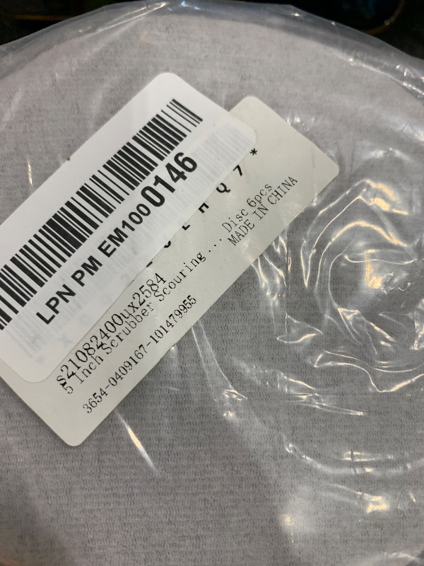 Photo 1 of uxcell 5 Inch Scrubber Scouring Pads Drill Scuffing Disc Hoop and Loop Surface Conditioning Disc 6pcs
