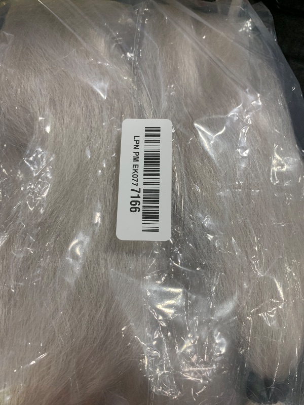 Photo 1 of Leeven White Braiding Hair Pre Stretched 2 Packs Ombre Jumbo Braiding Hair Extensions 26 Inch High Temperature Synthetic Fiber Hair Extension for Box Braids Crochet(White#)