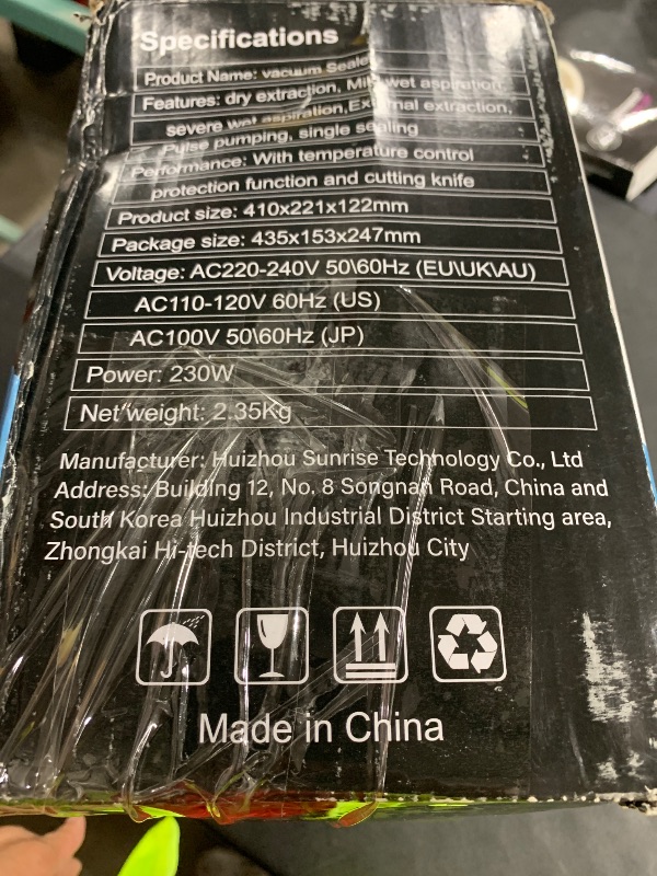 Photo 1 of Commercial Full Automatic 95kPa Vacuum Sealer Machine with Cutter | Complete Starter Kit Includes 10 Pre-cut Bags, Bag Rolls & Hose | Food Sealing System, Black silver