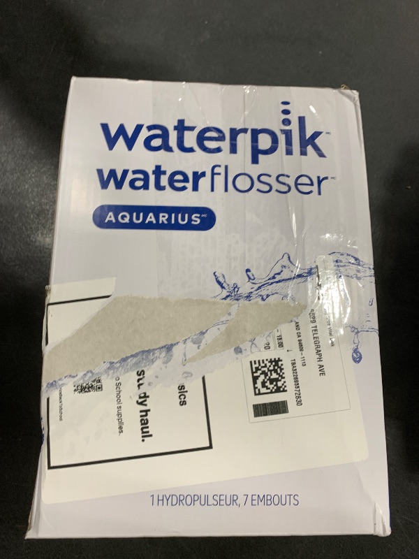 Photo 1 of Waterpik Aquarius Water Flosser For Teeth Cleaning, Gums, Braces, Dental Care, Electric Power With 10 Settings, 7 Tips For Multiple Users And Needs, ADA Accepted, Gray WP-667, Packaging May Vary