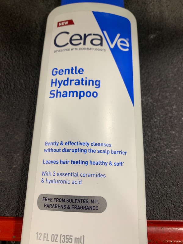 Photo 1 of CeraVe Gentle Hydrating Shampoo, With Ceramides, Niacinamide & Hyaluronic Acid For Soft, Healthy Looking Hair & Scalp, Sulfate Free & Color Safe Shampoo, For All Hair Types, 12 Oz
