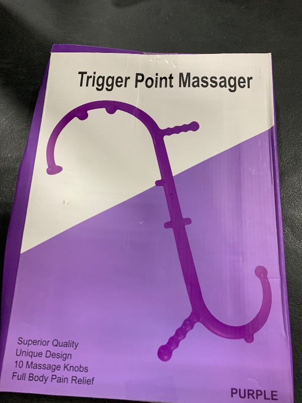 Photo 1 of Massage  Point Cane, Muscle Release Tool Self Massage Hook Cane, Handheld Back, Neck, Shoulder, Leg and Feet Massager Rod, Body Deep Tissue for Men & Women, Purple