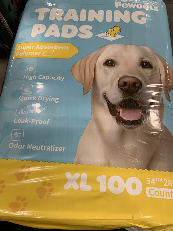 Photo 1 of 100-Pack X-Large Puppy Pads - 34'' x 28'' Pee Pads for Dogs Potty Training with Leak-Proof Quick-Dry Design, 6-Layer Dog Pads Extra Large, Blue